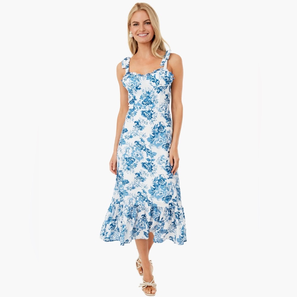 O.P.T. Blue Floral Toile De Jouy XS